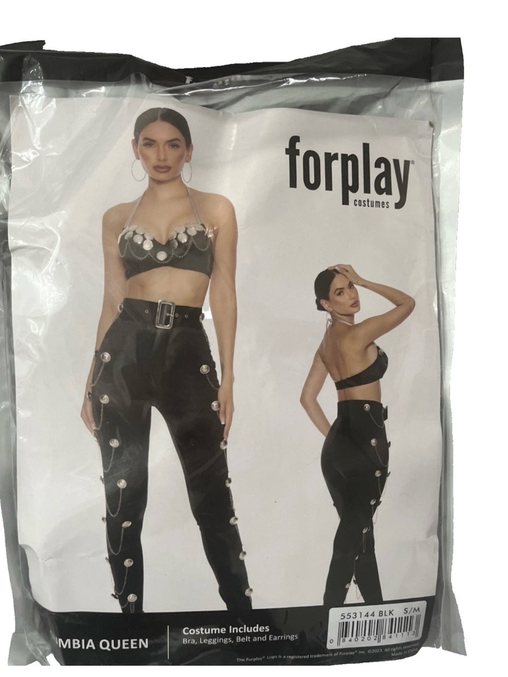 Forplay Cumbia Queen 4pc Celebrity Performer Black Costume Size S/M